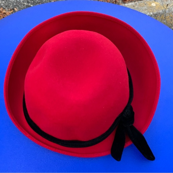 1980s Vintage LAURA ASHLEY 100% Wool Raspberry Women’s Hat - Picture 12 of 16